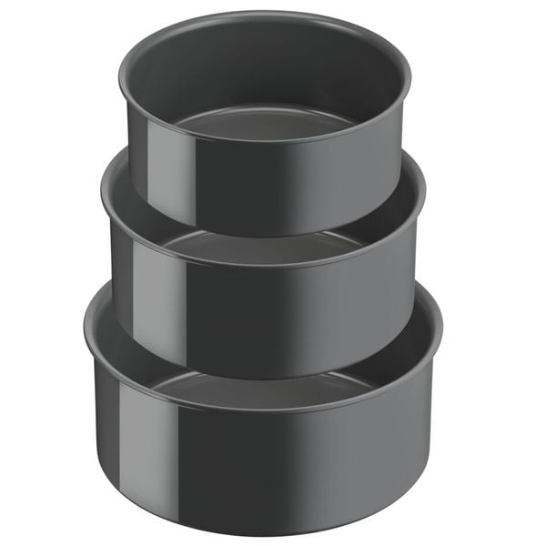 Set 4 piese Tefal Ingenio Renew L2609402, oale 16 / 18 / 20 cm, m&acirc;ner detașabil, inducție, &icirc;nveliș antiaderent ceramic, 100% aluminiu reciclat, gri