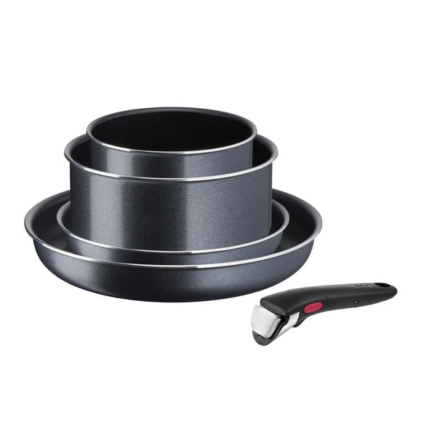 Set de 5 piese Tefal Ingenio XL Force L1589502, oală 16/20 cm, tigaie 22/28 cm, m&acirc;ner detașabil, &icirc;nveliș antiaderent, indicator Thermo-Signal