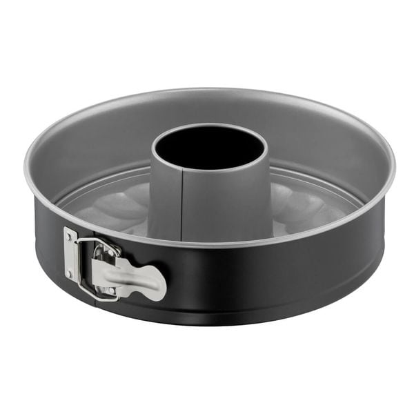Set 3 piese pentru copt Tefal Easybake J174S274, formă rotundă cu margini detașabile 25 cm, bază pentru savarină, tavă dreptunghiulară 26cm, &icirc;nveliș antiaderent, gri