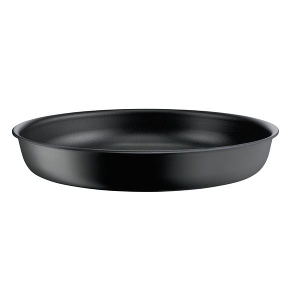 Set de 3 piese Tefal Ingenio Ultimate L7649343, tigaie 22/26 cm, maner detasabil, invelis antiaderent Titanium, indicator Thermo-Signal&trade;, baza Thermo-Fusion&trade;+, inductie, negru