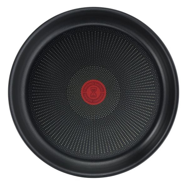 Set de 3 piese Tefal Ingenio Ultimate L7649343, tigaie 22/26 cm, maner detasabil, invelis antiaderent Titanium, indicator Thermo-Signal&trade;, baza Thermo-Fusion&trade;+, inductie, negru