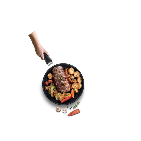 Set 3 piese (tigaie 24/28 + maner) Ingenio Unlimited Tefal L7638942, aluminiu, negru