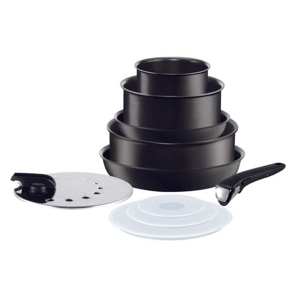 Set de 10 piese Tefal Ingenio Performance L6549603, inducție, mâner detașabil, înveliș antiaderent 100% sigur, stivuibil, negru Set de 10 piese Tefal Ingenio Performance L6549603, inducție, mâner detașabil, înveliș antiaderent 100% sigur, stivuibil, negru
