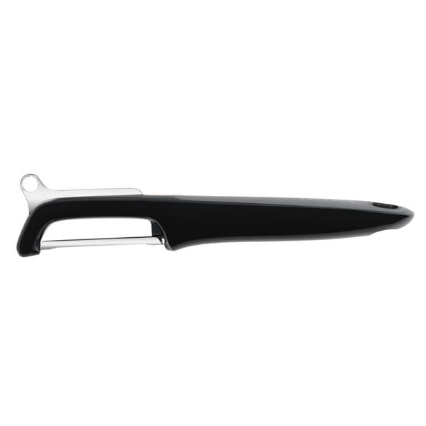 Set pentru curățarea legumelor Essential K2219255,  cuțit si dispozitiv pentru decojire, lame oțel inoxidabil, 12 cm, mâner Soft Touch, negru, / inox