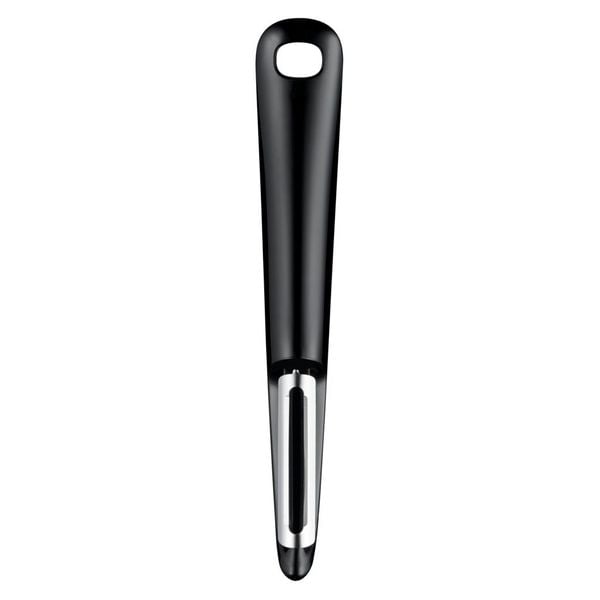 Set pentru curățarea legumelor Essential K2219255,  cuțit si dispozitiv pentru decojire, lame oțel inoxidabil, 12 cm, mâner Soft Touch, negru, / inox