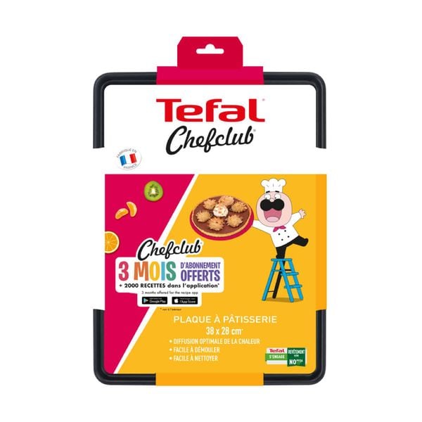 Tavă de copt Tefal Perfect Bake J5657002, 38 x 28 cm, &icirc;nveliș antiaderent