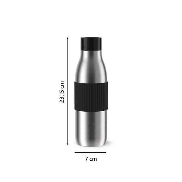 Termos Tefal BluSpin N3113510, inox, 0.7 L, 100% etanș, argintiu & negru