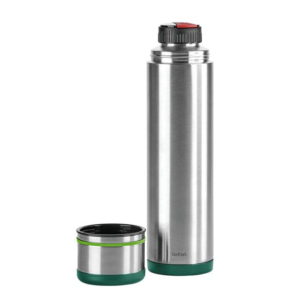 Termos Tefal K3062414, inox, 1 L, 100% etans, pastrare la cald 12h, pastrare la rece 24h, verde