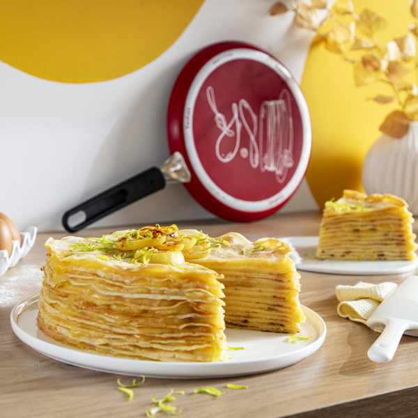 Tigaie de clătite Tefal Pancake Day B7021002, 25 cm, &icirc;nveliș antiaderent, indicator Thermo-Signal, bază Difussion, roșu & negru
