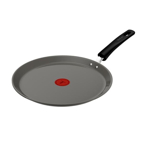 Tigaie pentru clatite Tefal Renewal Ceramic G0173902, 28 cm, invelis ceramic antiaderent Inoceram, Thermo-Signal™, inductie, gri