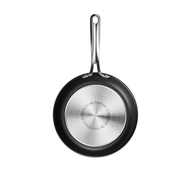 Tigaie Tefal Excellence+ G3300402, 24 cm, invelis antiaderent, tehnologie FUSIONCORE, Thermo-Signal&trade;, maner nituit, aluminiu, inductie, negru