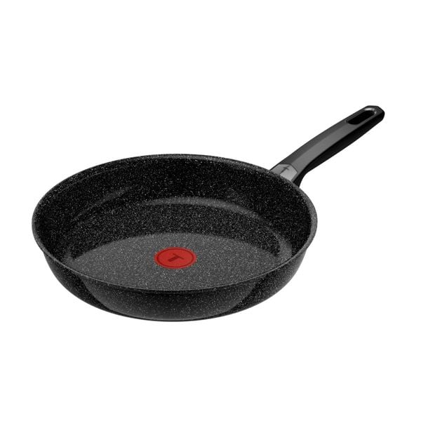 Tigaie Tefal Expertise Ceramic G2020602, 28 cm, aluminiu, invelis ceramic antiaderent, suprafata minerala rezistenta la zgarieturi, Thermo-Signal™, inductie, negru