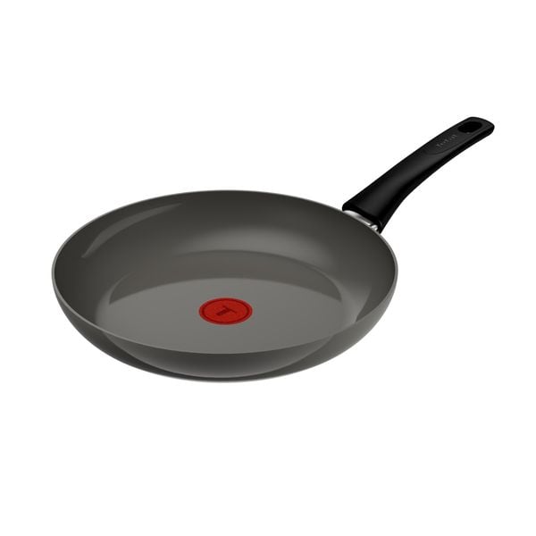 Tigaie Tefal Renewal Ceramic G0170702, 30 cm, aluminiu, invelis ceramic antiaderent Inoceram, Thermo-Signal™, inductie, gri