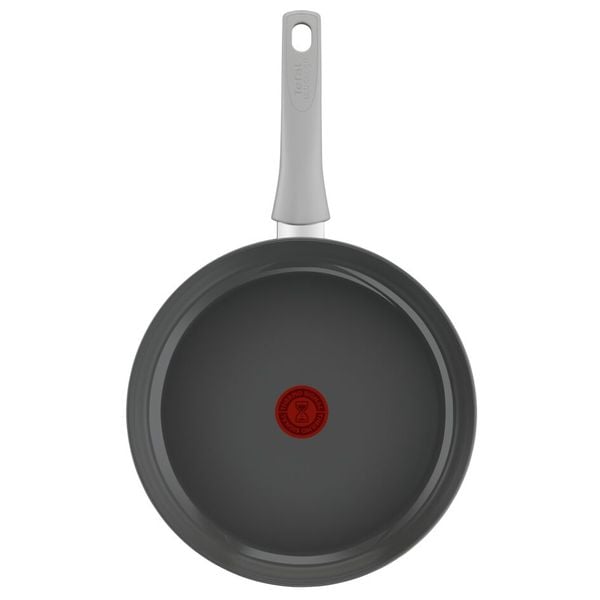 Tigaie 32 cm Tefal Renew On C4270832, 100% aluminiu reciclat, indicator Thermo-Signal, compatibil cu inductia, invelis ceramic,  gri