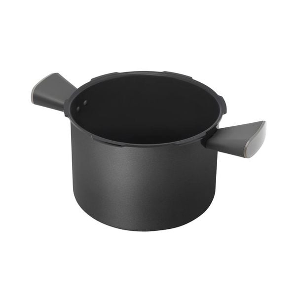 Vas de gătit Tefal XA605011, compatibil cu aparatele de gătit multicooker Tefal Cook4me CY85xx 6 L, &icirc;nveliș antiaderent, compatibil cu mașina de spălat vase, negru & gri