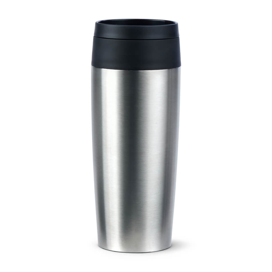 Termos Tefal Travel Mug Classic N2020110, inox, 0.36 L, 100% etans, functie Quick Press, argintiu