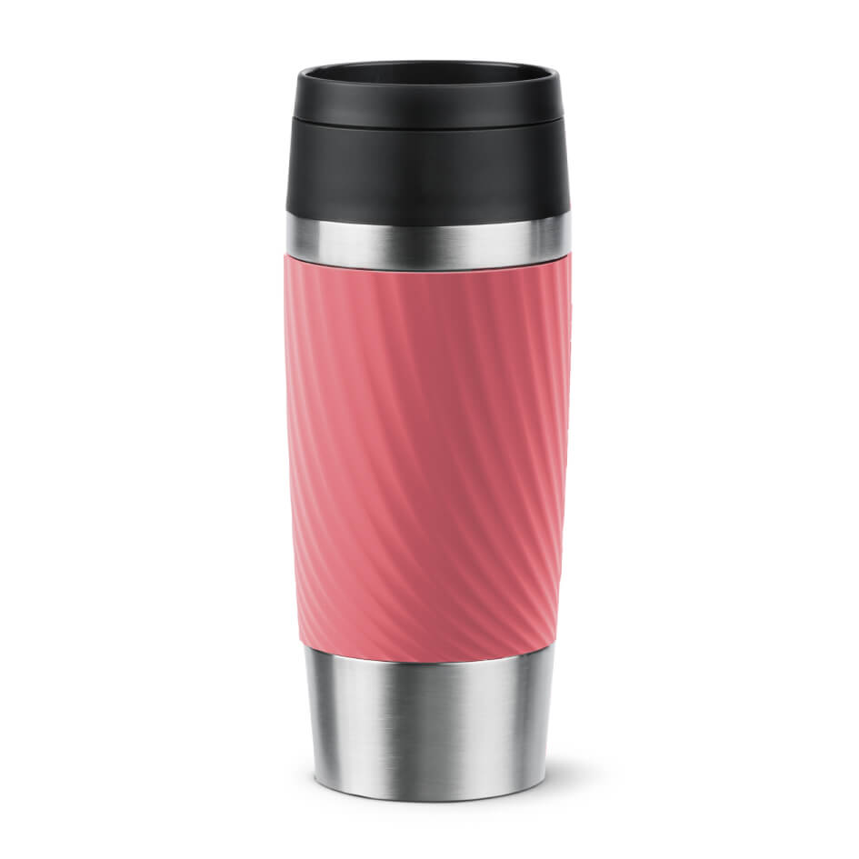Termos Tefal Travel Mug Classic N2024410, 0.36 L, pastrare la rece 12 ore, pastrare la cald 6 ore, roz & argintiu