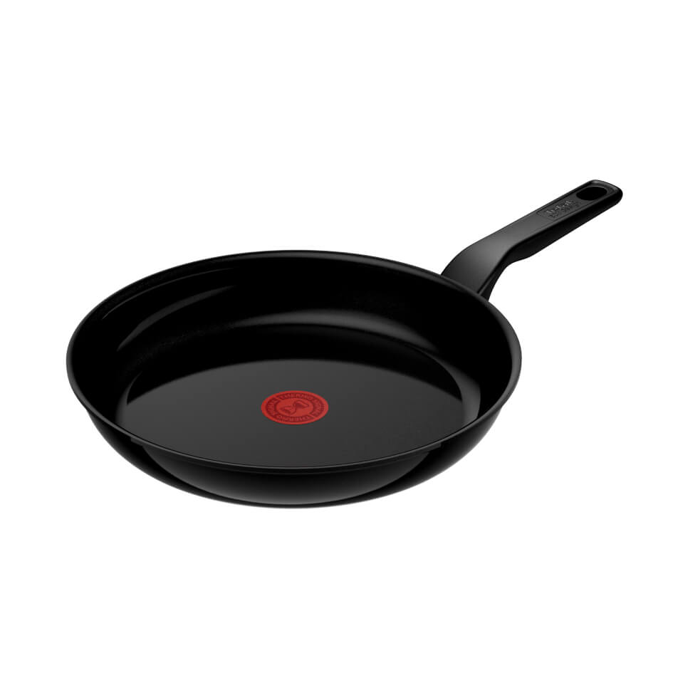 Tigaie Tefal Renew de 28 cm C4320623, 100% aluminiu reciclat, indicator Thermo-Signal, compatibil cu inductia, invelis ceramic, negru