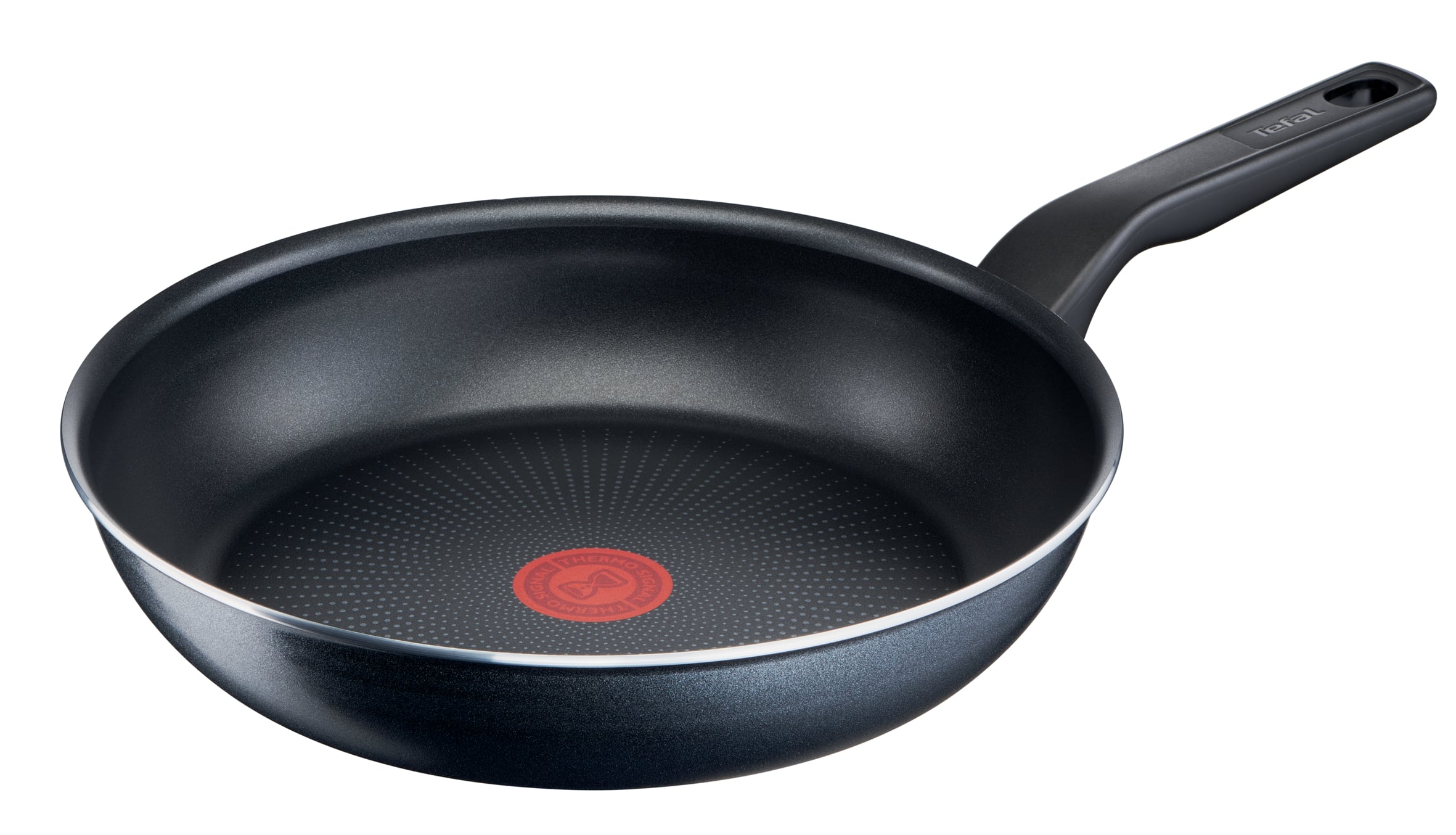 Tigaie XL Force C3850453, 24 cm, invelis antiaderent 100% sigur, de lunga durata, Thermo-Signal™, baza Diffusion+, aluminiu, negru