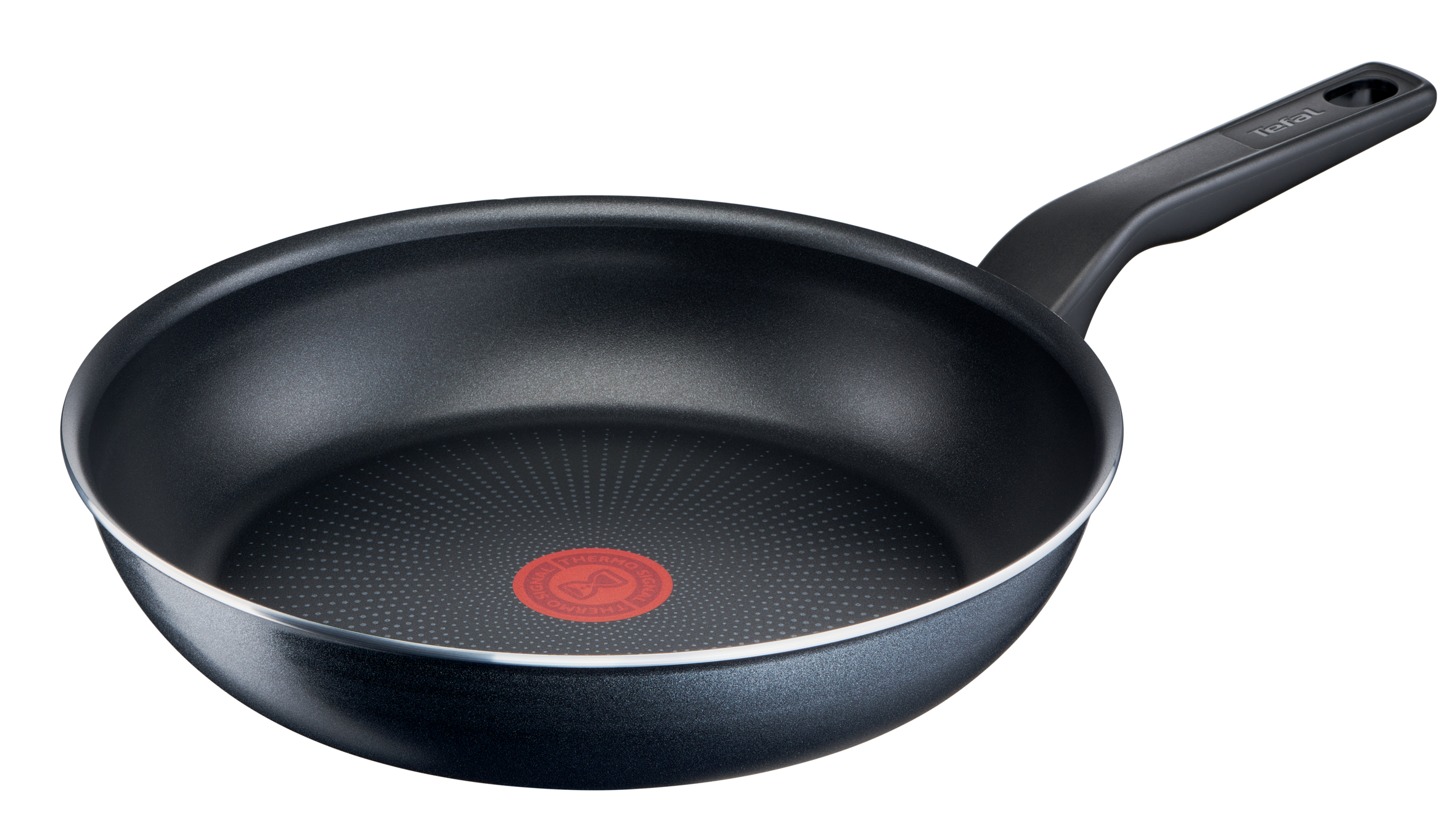 Tigaie XL Force C3850653, 28 cm, invelis antiaderent 100% sigur, de lunga durata, Thermo-Signal™, baza Diffusion+, aluminiu, negru