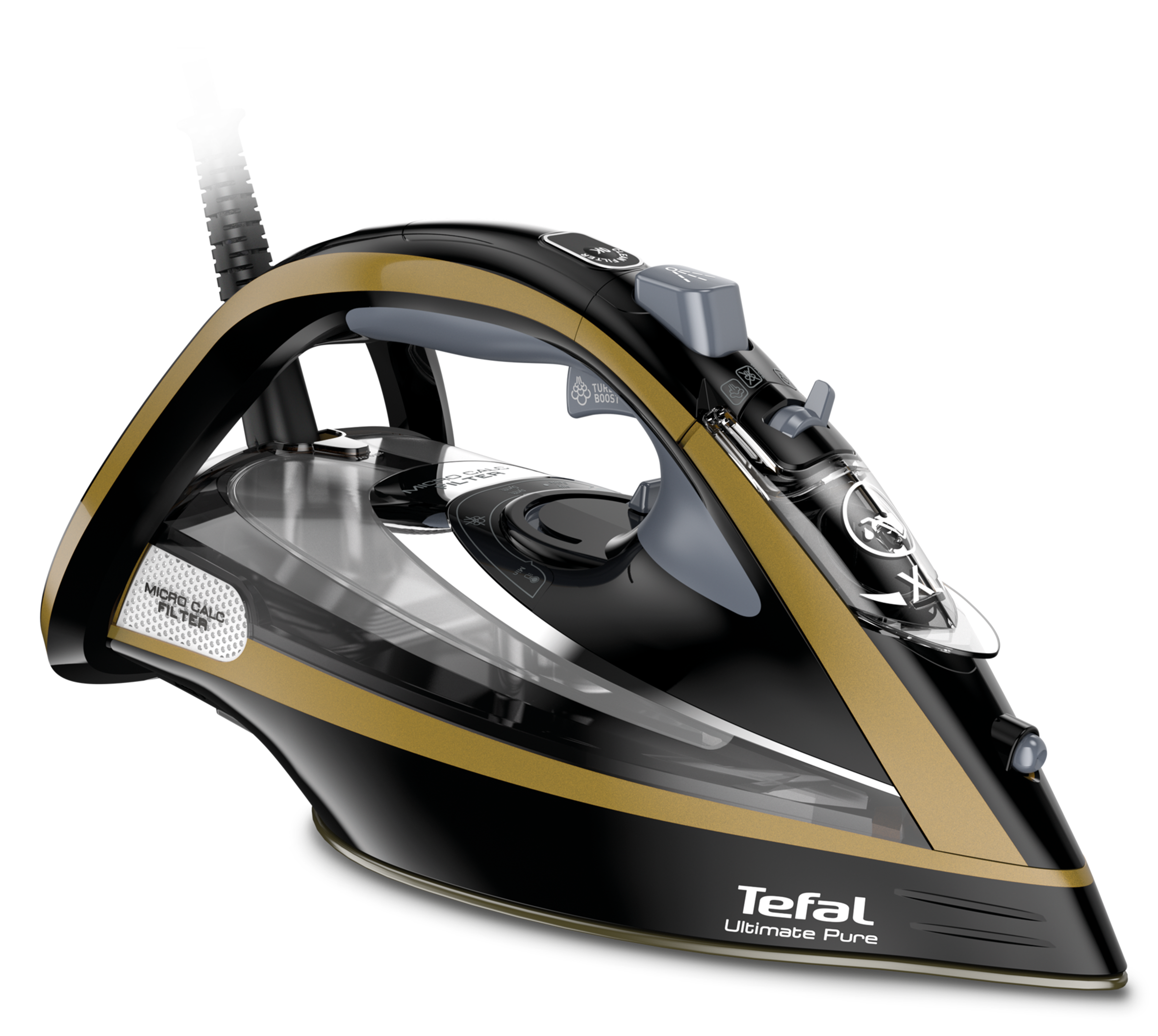Fier de calcat Ultimate Pure FV9865E0, 3000 W, jet de abur 250 g/min, talpa Durilium Airglide Autoclean, colector anti-calcar, filtru micro - calc, 