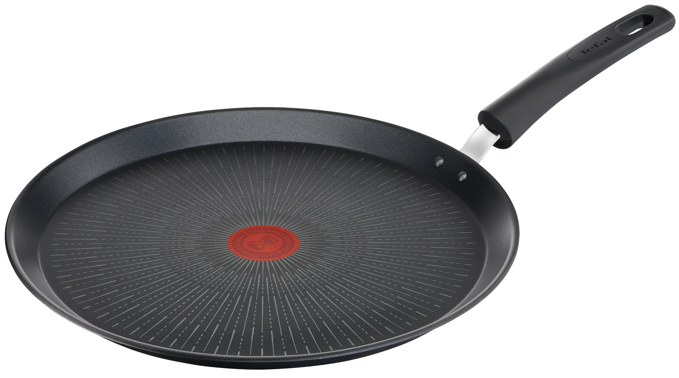 Tigaie pentru clatite Unlimited G2553872, 25 cm, invelis antiaderent 100% sigur, Titanium Anti-Scratch, Thermo-Signal™, baza Thermo-Fusion™, a