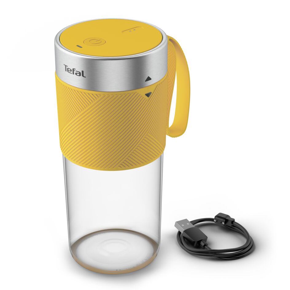 Blender portabil Tefal Lightmix BL1C0230, 300 ml, 2 lame, 20.000 rpm, acumulator 1200 mAh, rezultate in 40 secunde, pana la 11 cicluri per incarc