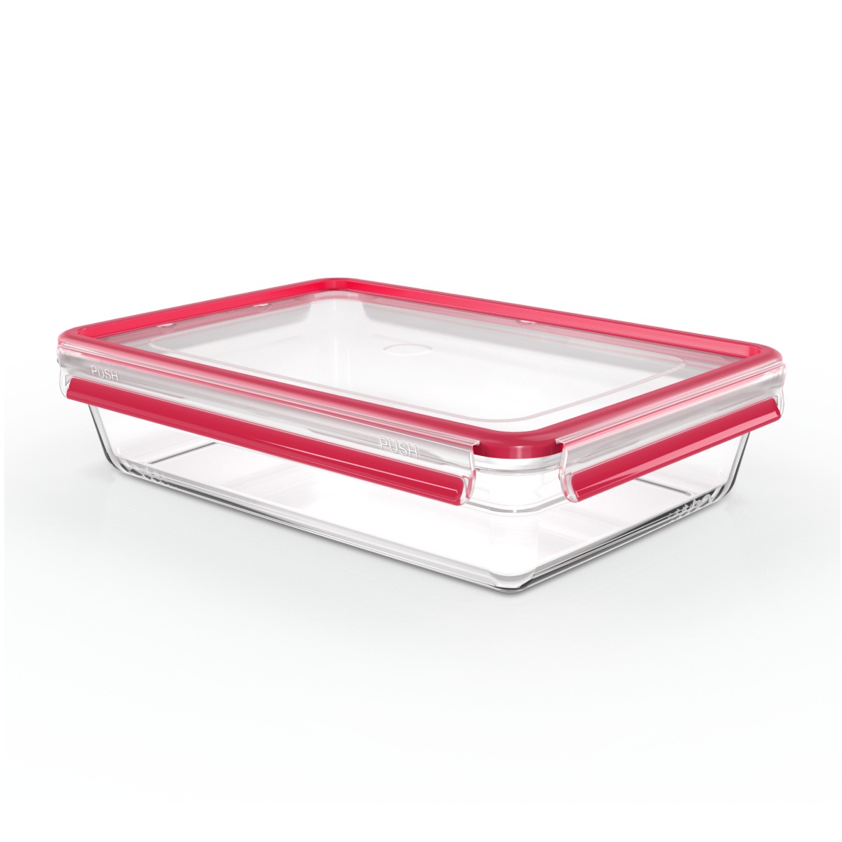 Caserola Tefal MasterSeal Glass N1041210, 3 L, sticla, inchidere 100% etansa, transparent