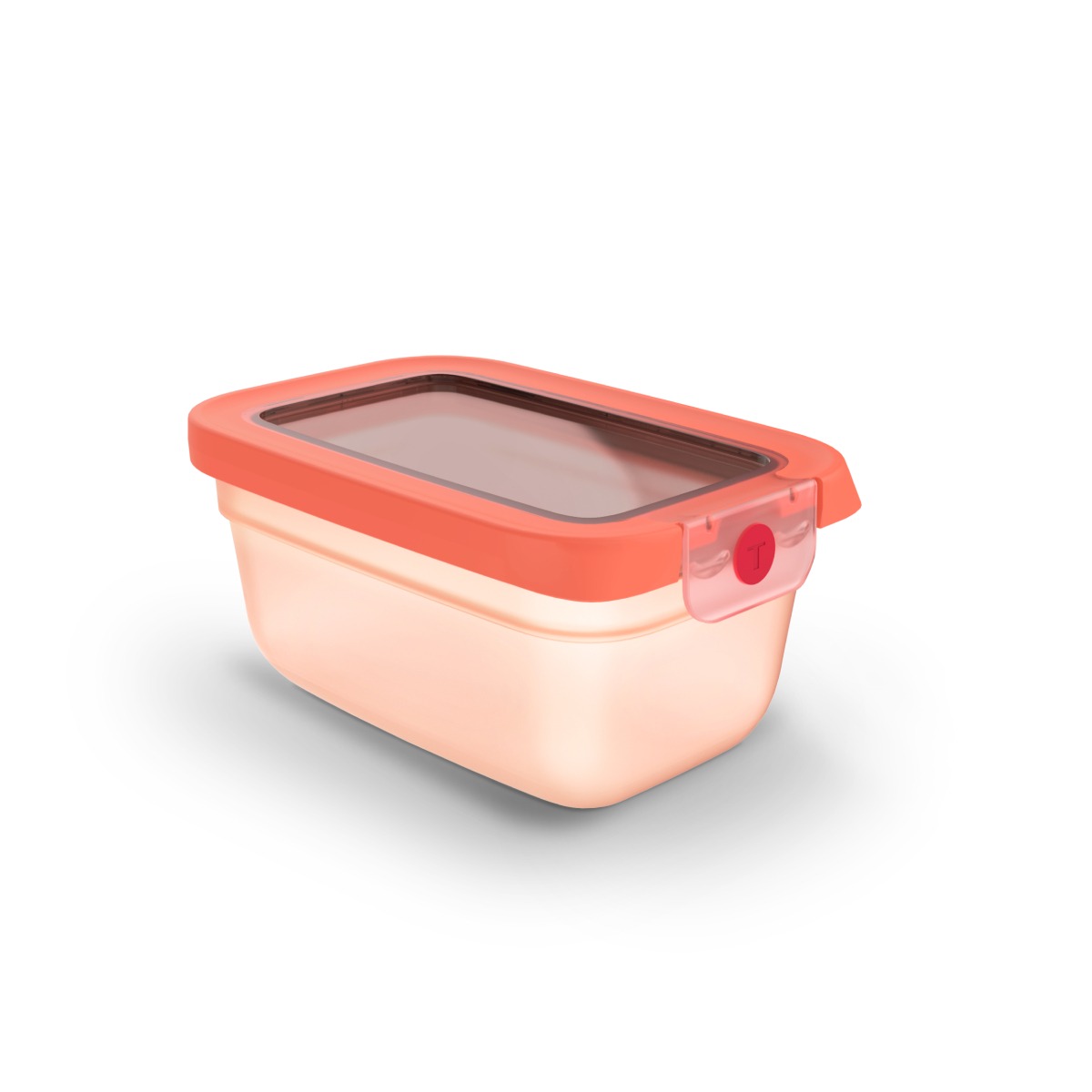 Caserola Tefal ONEClick N1210510, 0.75 L, plastic, inchidere 100% etansa, portocaliu