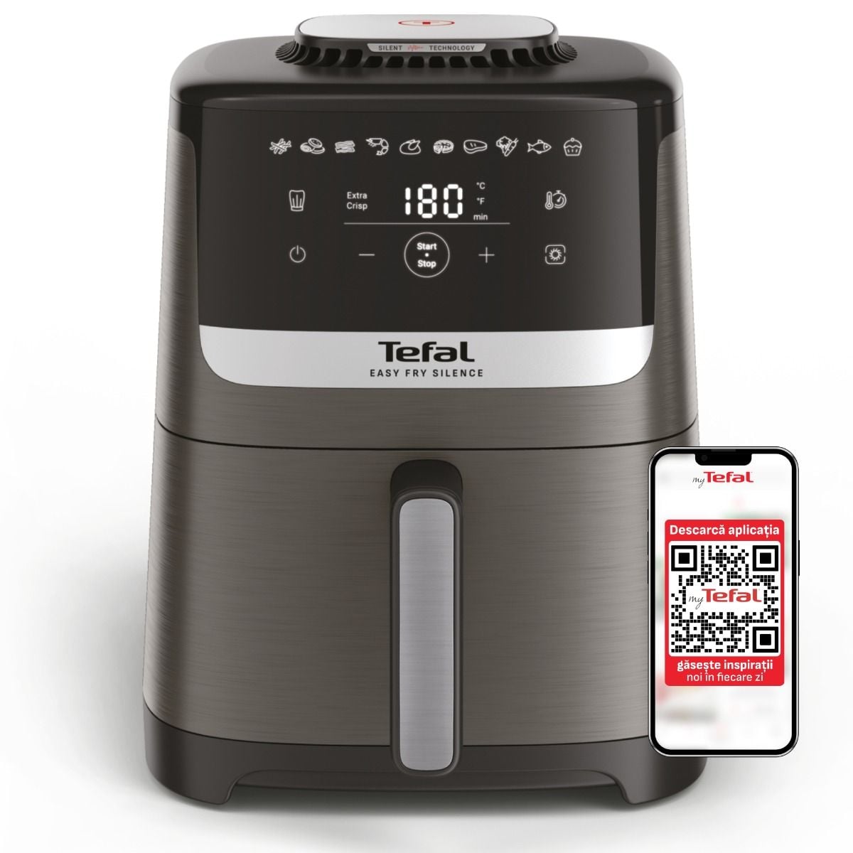 Cy'rqueフライヤーLAFFLESIA繭MAYALAREINECHARLES Air fryer Tefal EY551HE0 – friteuză cu aer cald silențioasă