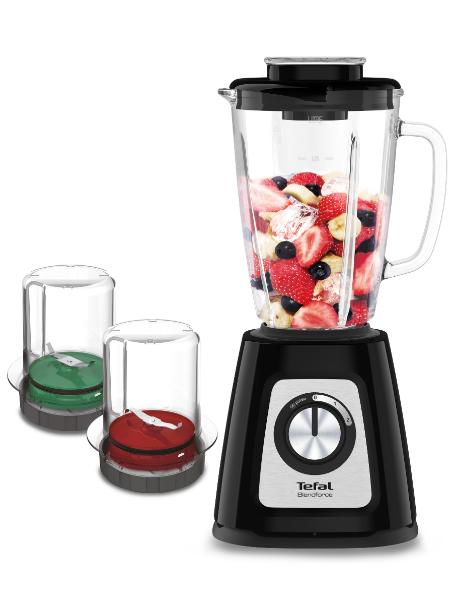 Blender BlendForce 2 BL438831, tehnologie Powelix, 800 W, 6 lame inox, 3 programe inteligente, Air Cooling, Smart Lock,  Easy Safety, Easy Clean, 2 ac