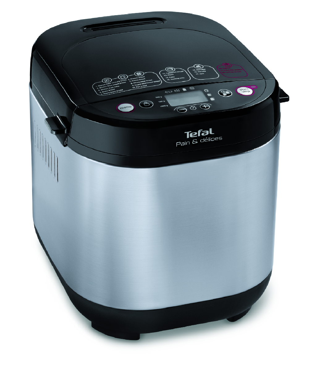 Masina de paine Pain et Delice PF240E38, 700 W, 20 programe, pornire programabila, pastrare la cald, tava patrata, cu invelis antiaderent, r