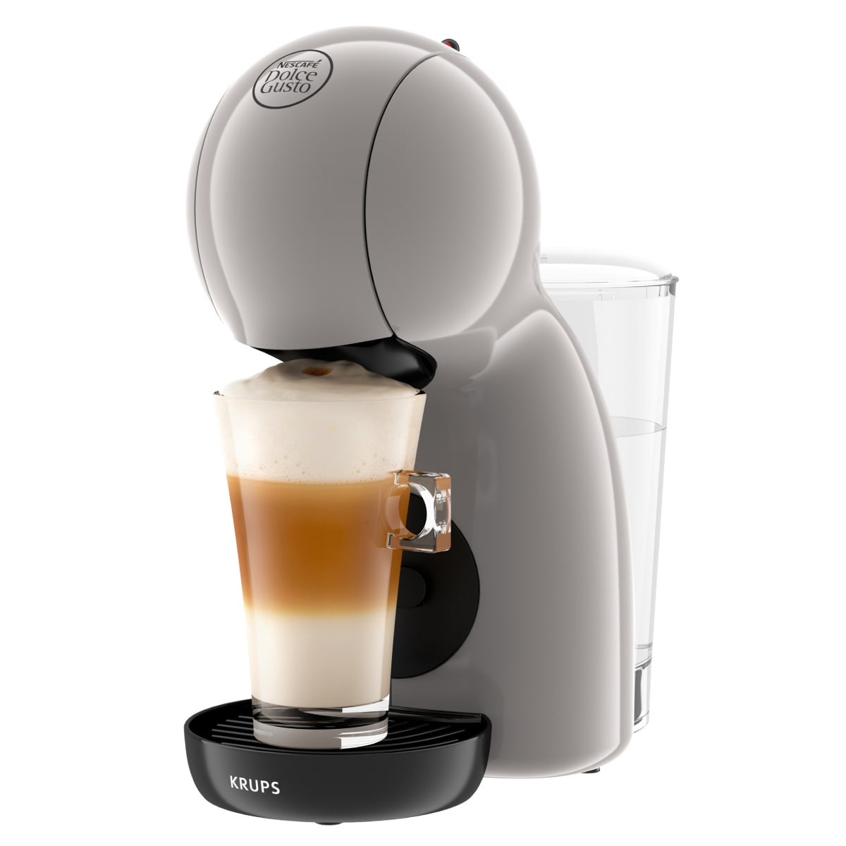 Espressor cu capsule Krups NESCAFÉ® Dolce Gusto® Piccolo XS KP1A3AF0, 1600W, 15 bari, rezervor apa 0.8L, bauturi reci & calde, gri