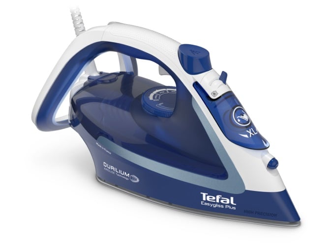 Fier de calcat cu abur EasyGliss Plus FV5735E0, 2500 W, jet de abur 220 g/min, talpa Durilium Airglide, rezervor 0.27 L, albastru