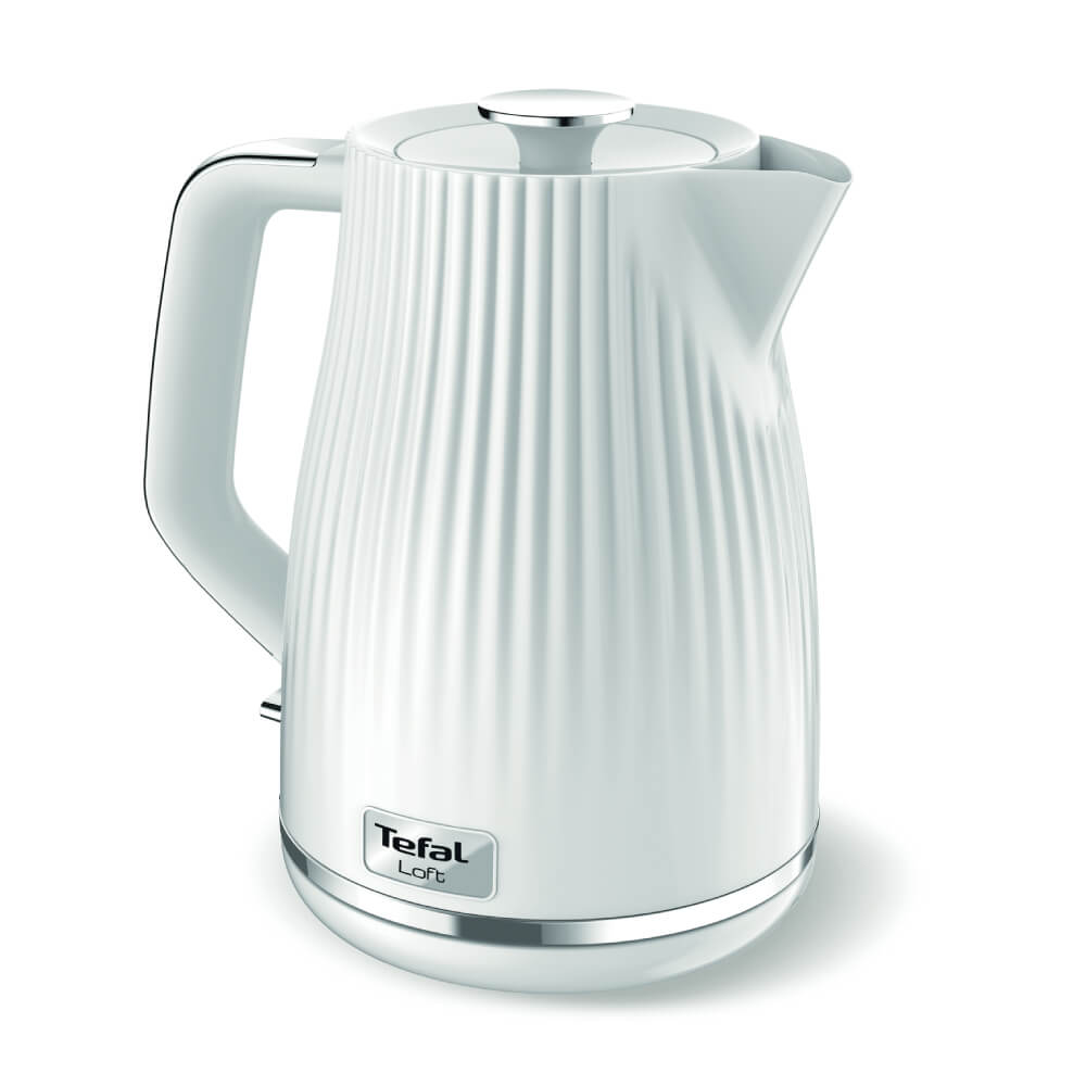Fierbator apa Tefal Loft KO250130, 2400W, 1.7 L, filtru anti-calcar, indicator luminos, alb