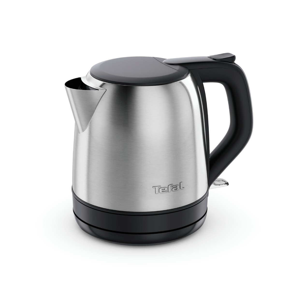 Fierbator de apa Tefal Subito Mini KO5S2DE0, 2400 W, 1 L, inox, baza rotativa, oprire automata, filtru detasabil, argintiu & negru