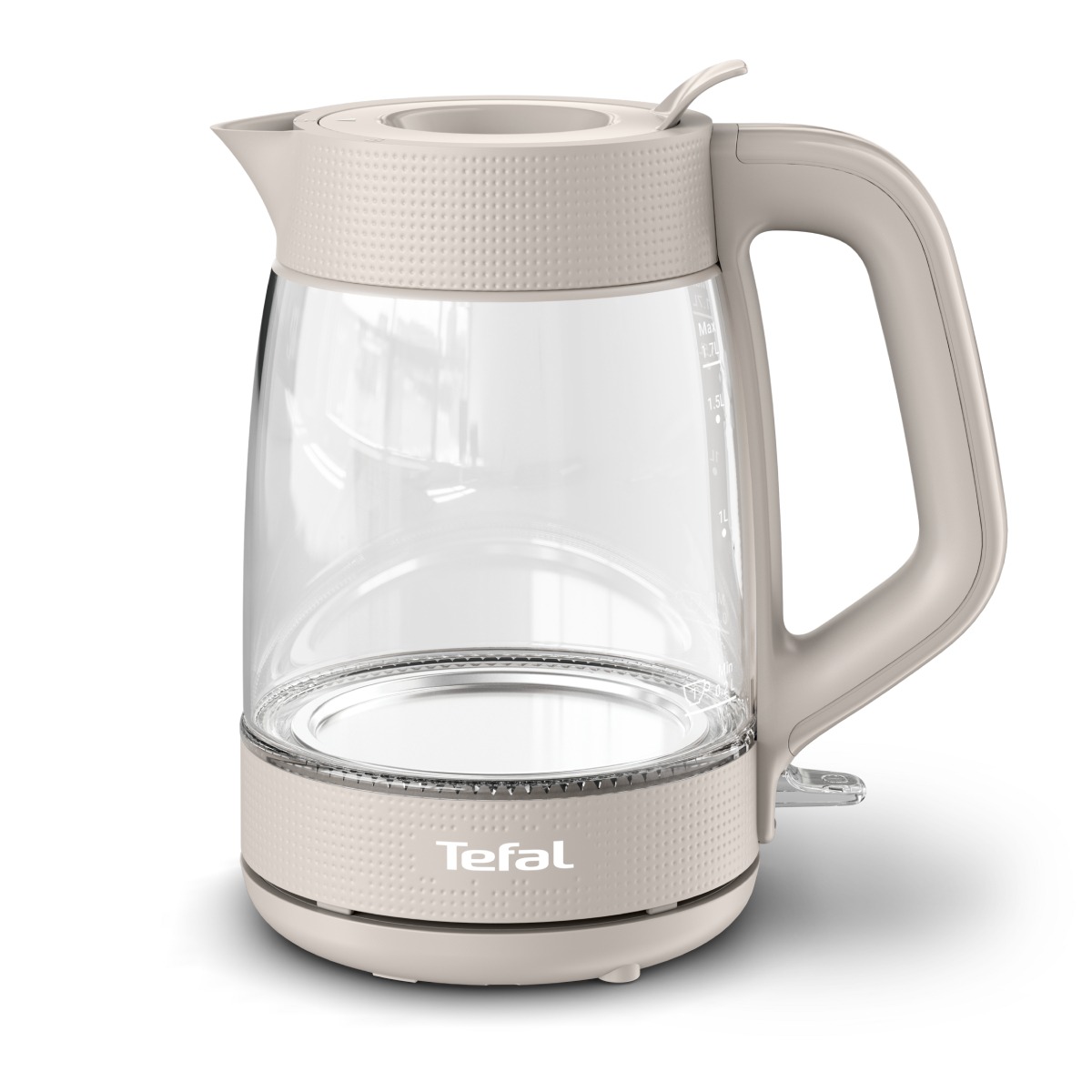 Fierbator de apa Tefal Morning KO2G0BE0, 2000 W, 1.7 L, vas din sticla cu gradatii, iluminare ambientala, filtru detasabil, functie oprire automata, b