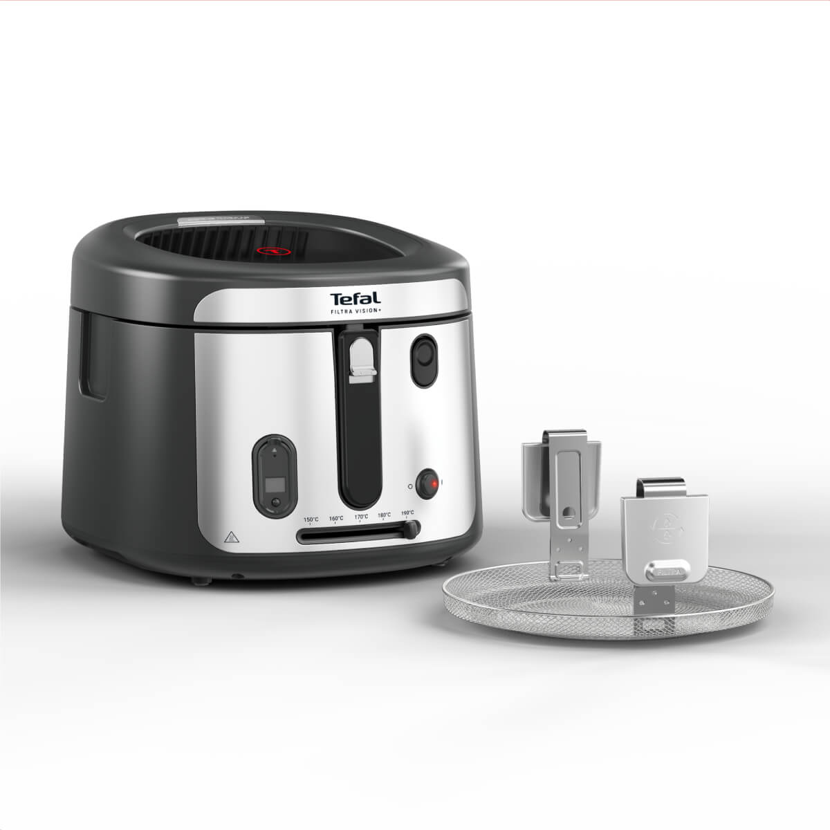 Friteuza Tefal Filtra Vision+ FF2588E0, 1900W, capacitate ulei 2.1L, capacitate alimente 1.2 KG, invelis antiaderent, filtru metalic, fereastra pe