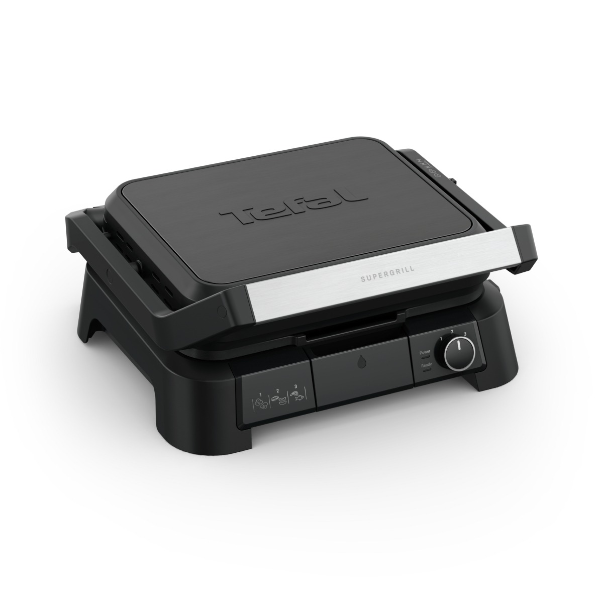 Gratar electric Tefal SuperGrill 3 in 1 GC5108E0, 2000W, indicator gatire, placi detasabile cu invelis antiaderent, 3 trepte temperatura, funct