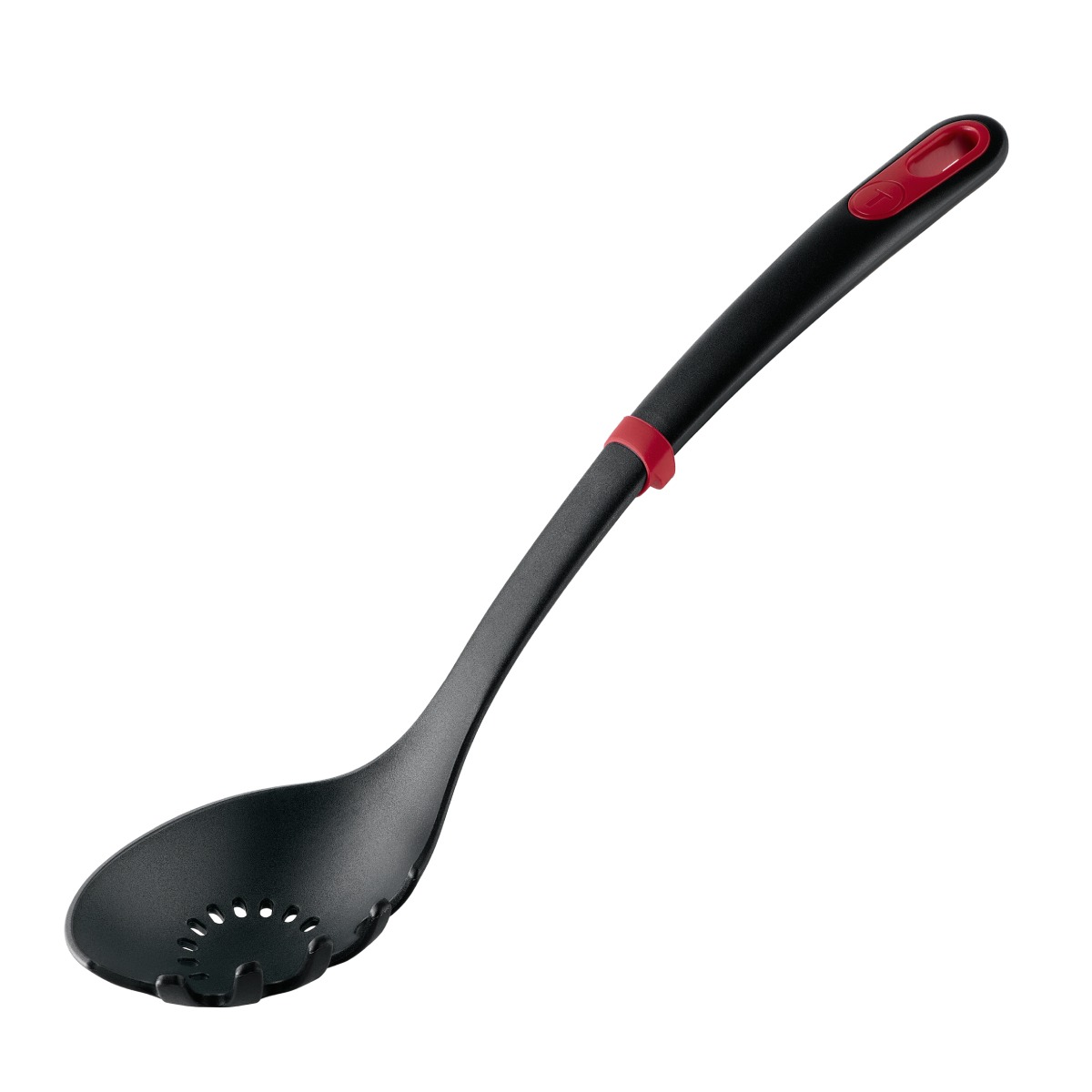 Lingura pentru paste Tefal Ingenio+ K1980234, plastic, rezistenta la temperaturi inalte, compatibilitate cu masina de spalat vase, negru & rosu