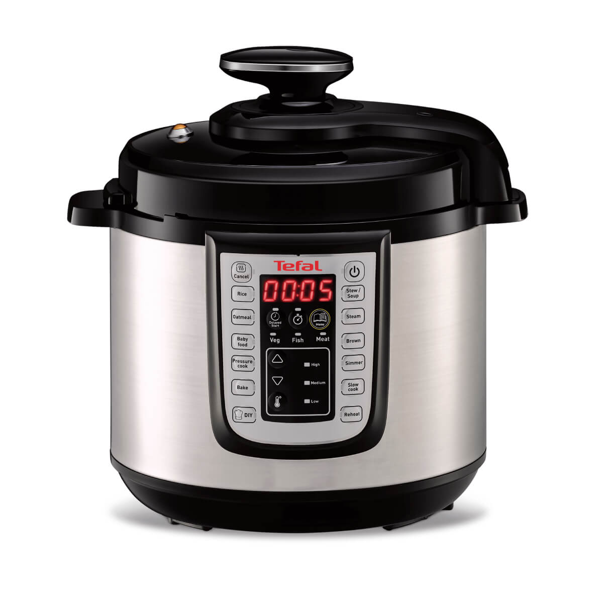 Oala sub presiune electrica Tefal One Pot CY505EE0, 1200W, 5.8L, 25 de programe, functie pastrare la cald, temperatura - timp ajustabile, negru &