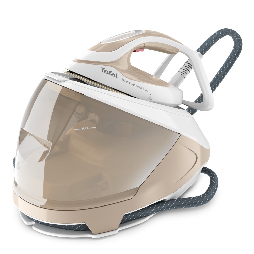 Statie de calcat cu abur Tefal Pro Express Eco GV9E22E0, 2200W, 7.6 bari, jet de abur 550 g/min, abur variabil pana la 140 g/min, talpa Durilium