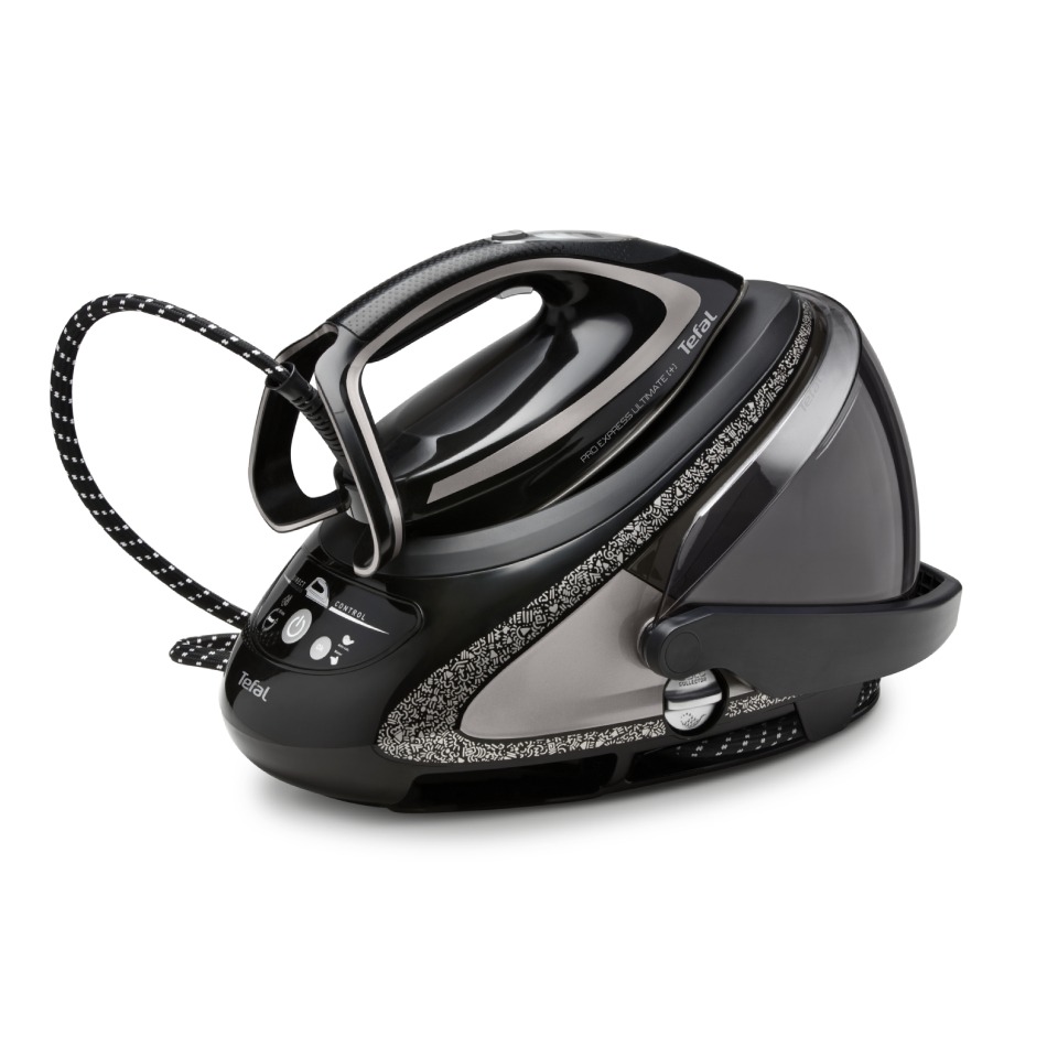 Statie de calcat de inalta presiune Tefal Pro Express Ultimate+ GV9620E0, 2600W, 8 bari, abur variabil 0 - 180 g/min, jet de abur pana la 650 g/mi