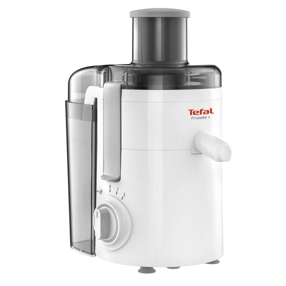 Storcator de fructe si legume Tefal Frutelia+ ZE370138, 350W, 2 viteze, recipient pulpa 0.95L, functie Pulse, alb