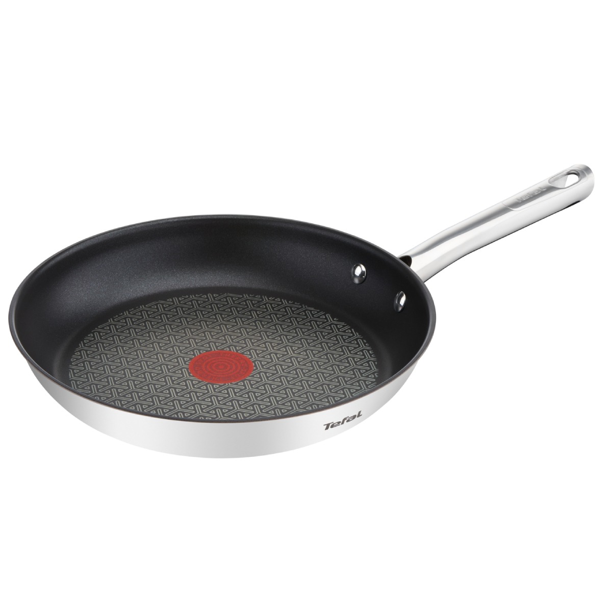 Tigaie Tefal Duetto On A7040463, 24 cm, otel inoxidabil, indicator Thermo-Spot™, baza Thermo-Fusion™, inductie, argintiu