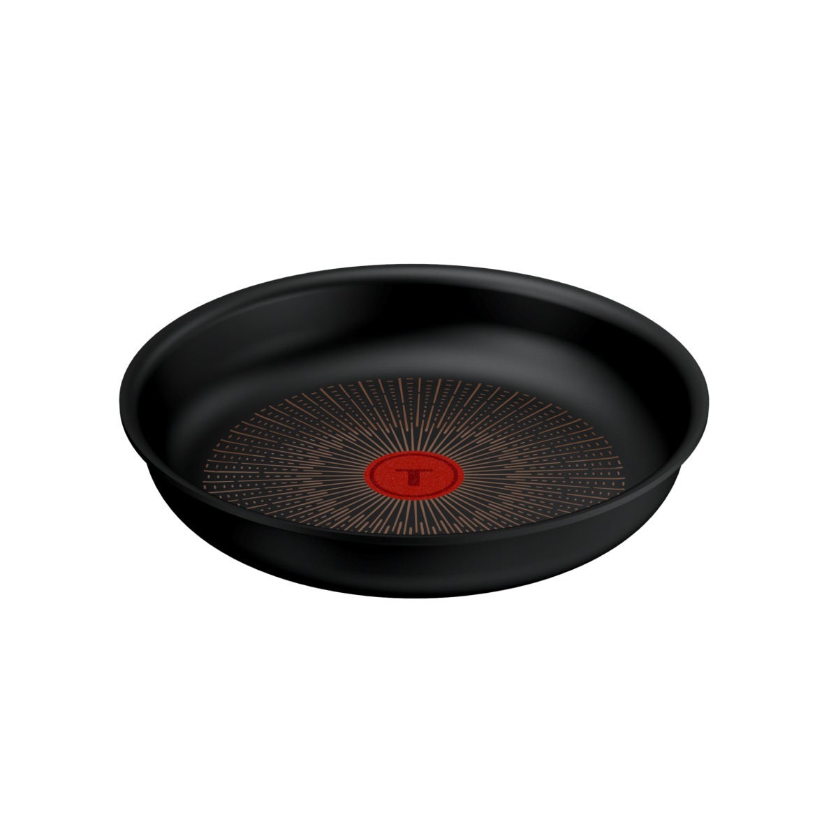 Tigaie Tefal Ingenio Excellence+ P0000424, 24 cm, invelis antiaderent, tehnologie FUSIONCORE, Thermo-Signal™, aluminiu, inductie, negru