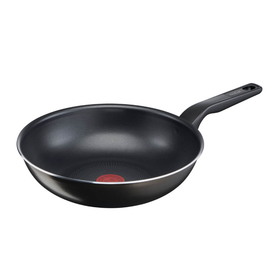 Tigaie wok Tefal XL Intense 28 cm C3841953, aluminiu, invelis antiaderent, 3.6L, tehnologia Thermo-Signal, maro
