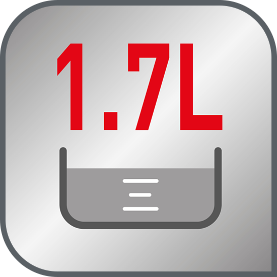 Capacitate de 1.7 L