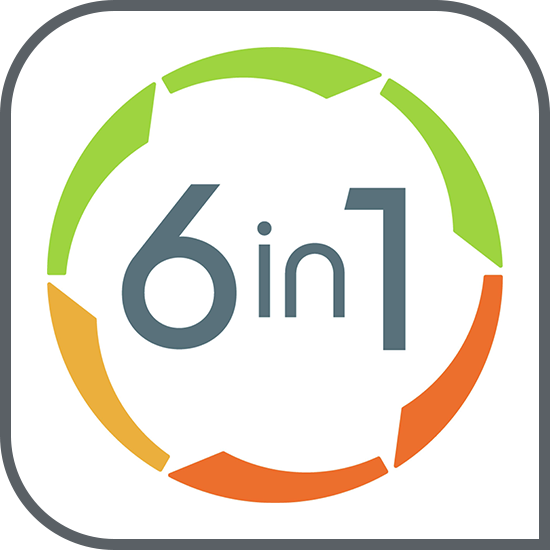 Tocător cu 6 funcții pentru toate tipurile de ingrediente