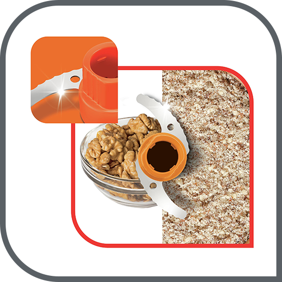 2 lame zimțate pentru ingrediente dure